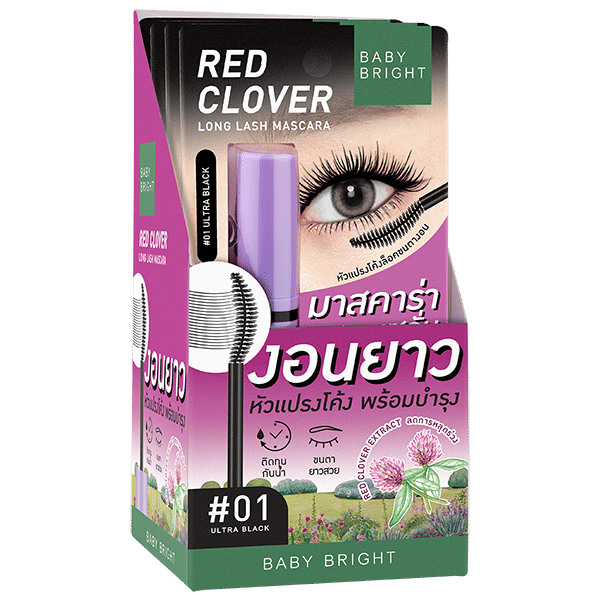 RED CLOVER LONG LASH MASCARA 4.8G BABY BRIGHT (M) #01 ULTRA BLACK