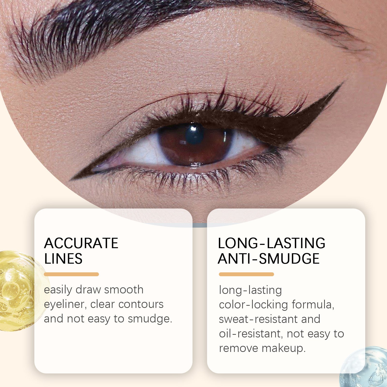 Brown Eyeliner, Long-lasting Eye Makeup Pen, Smudge-proof, Precise Contour ,1pcs