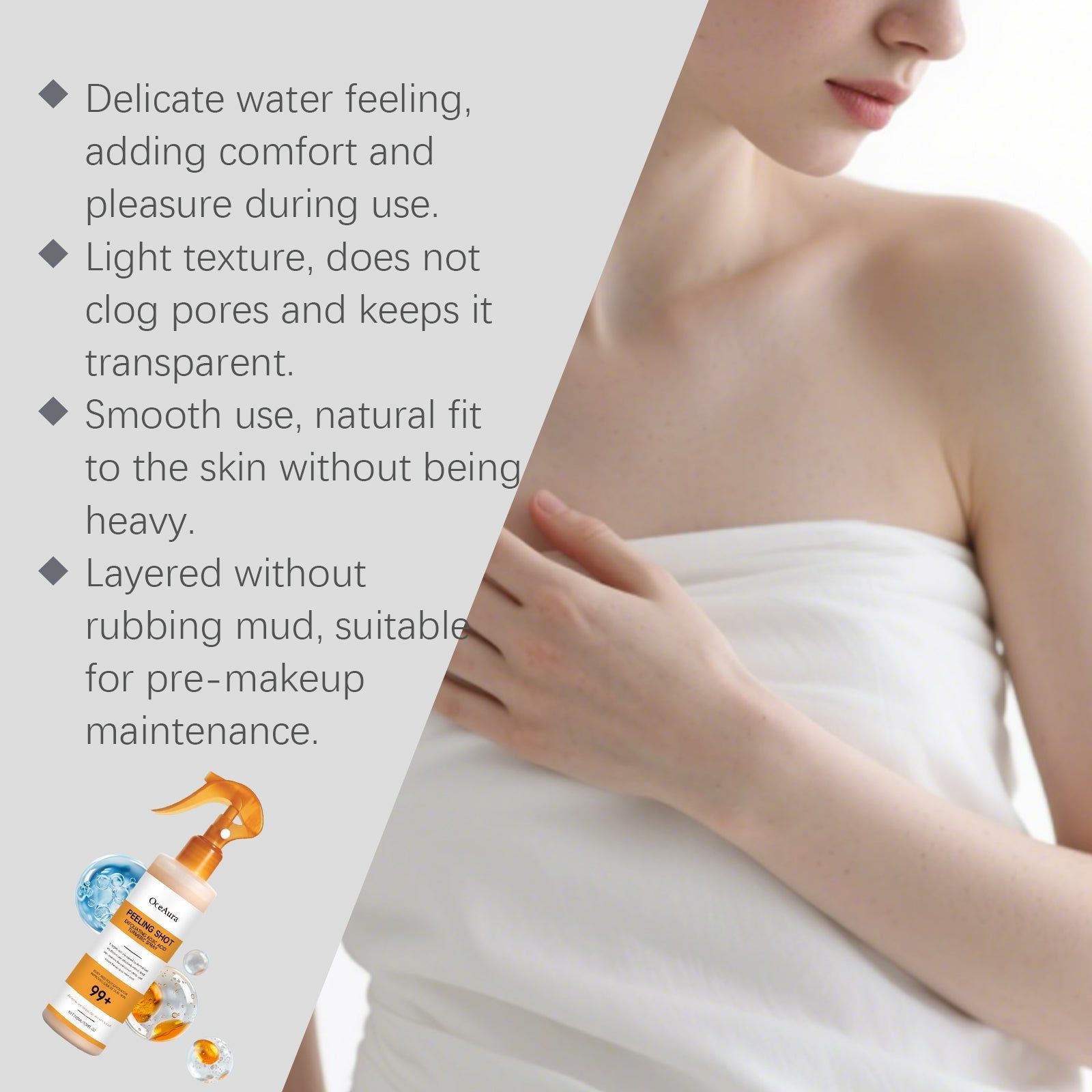 Brightening Body Cleansing Spray with Kojic Acid, Turmeric, Keratin, Moisturizing ,100ml