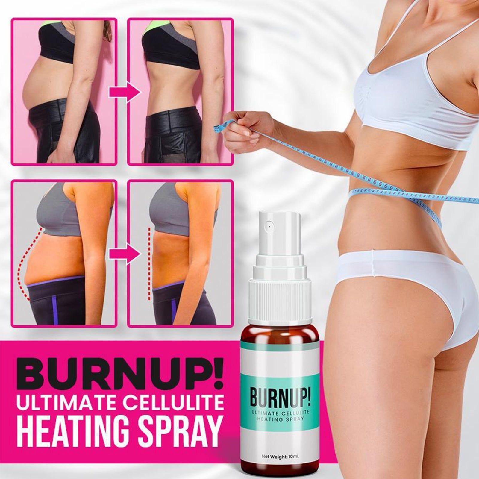 Body Shaping Spray, Slimming, Fat Burner, Muscle Firming, Skin Tightening, Boost Metabolism ,10ml/box