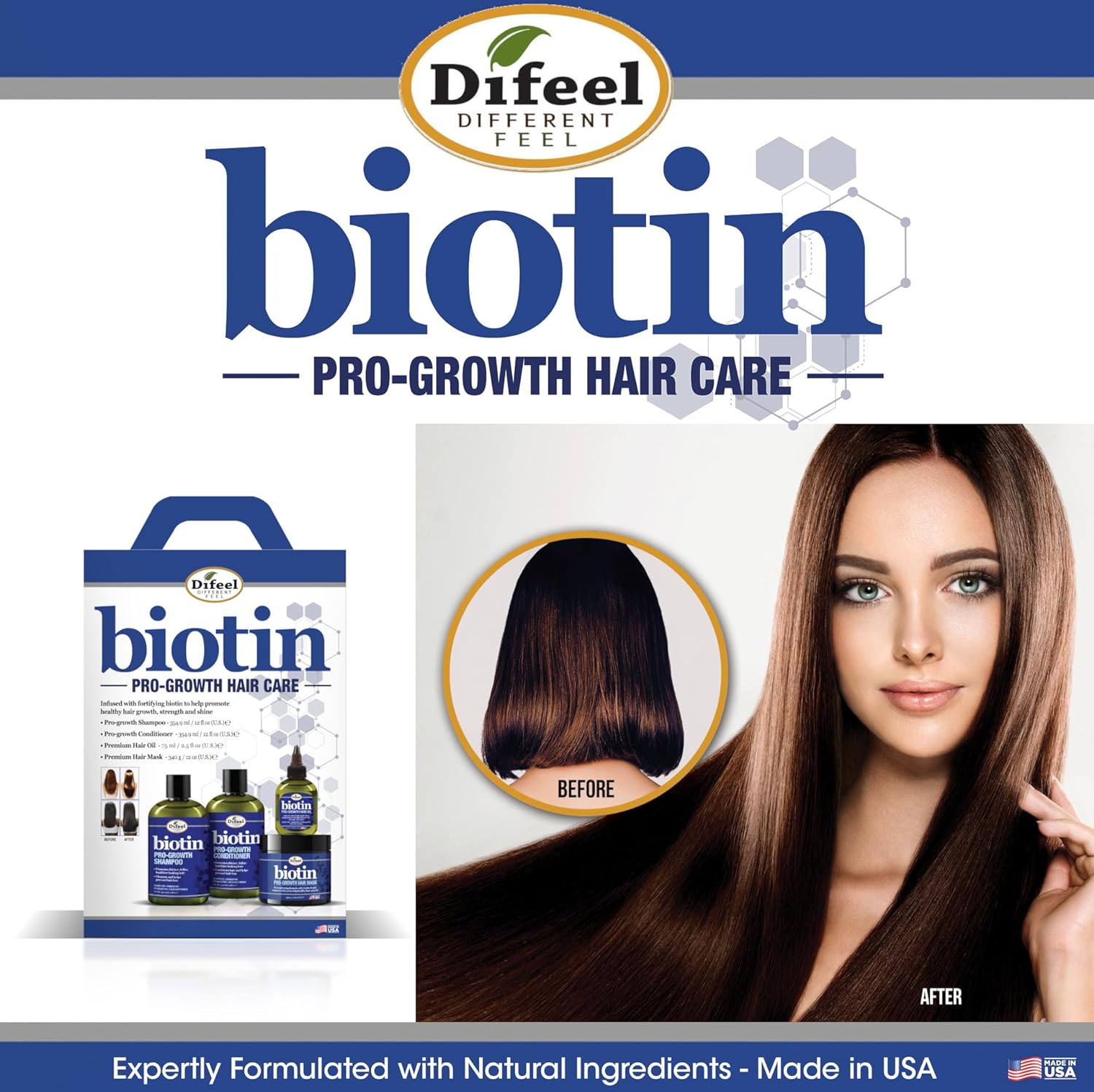 Difeel Biotin Pro-growth Shampoo 350ml