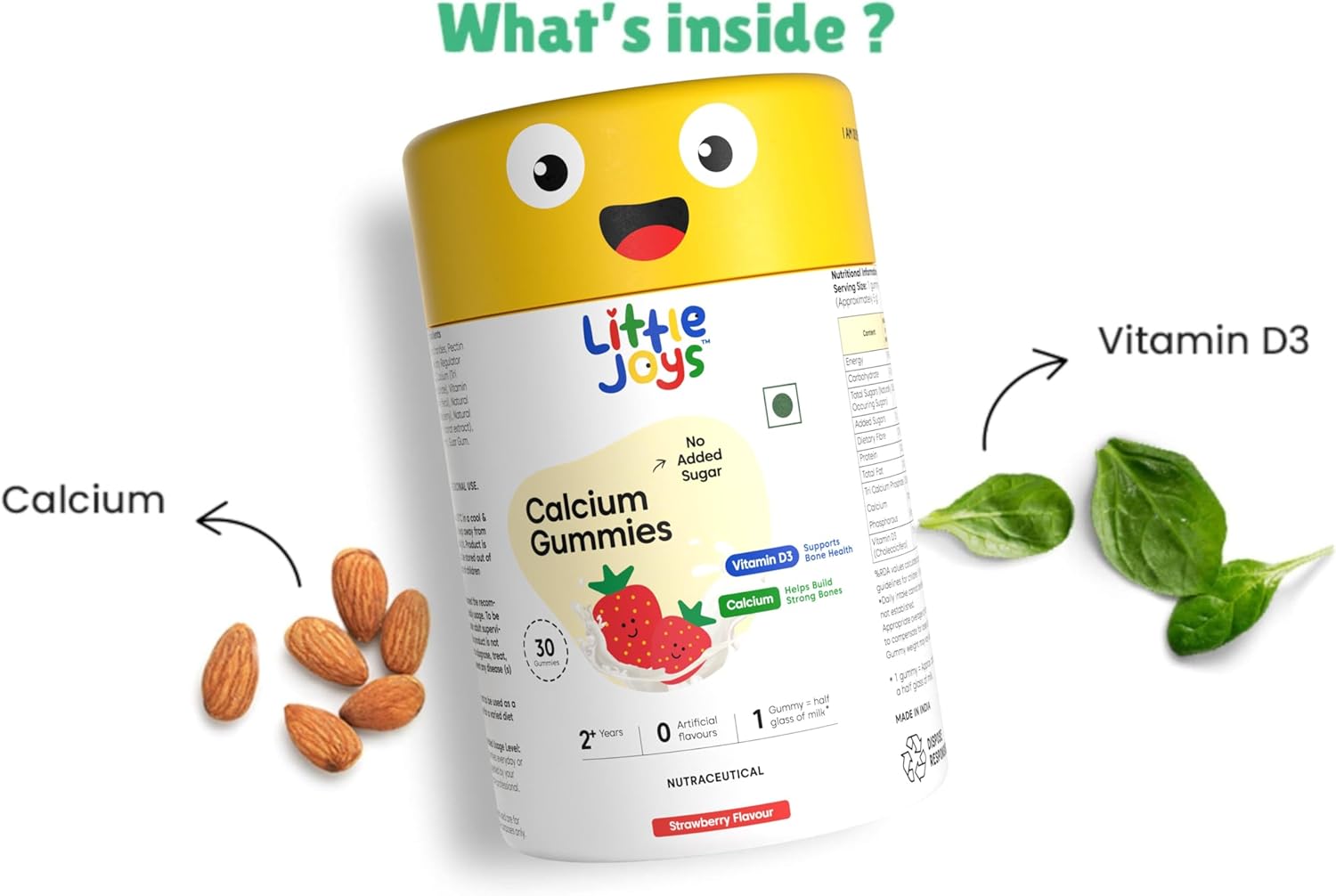 Little Joys Calcium Gummies (Strawberry) - 30 N