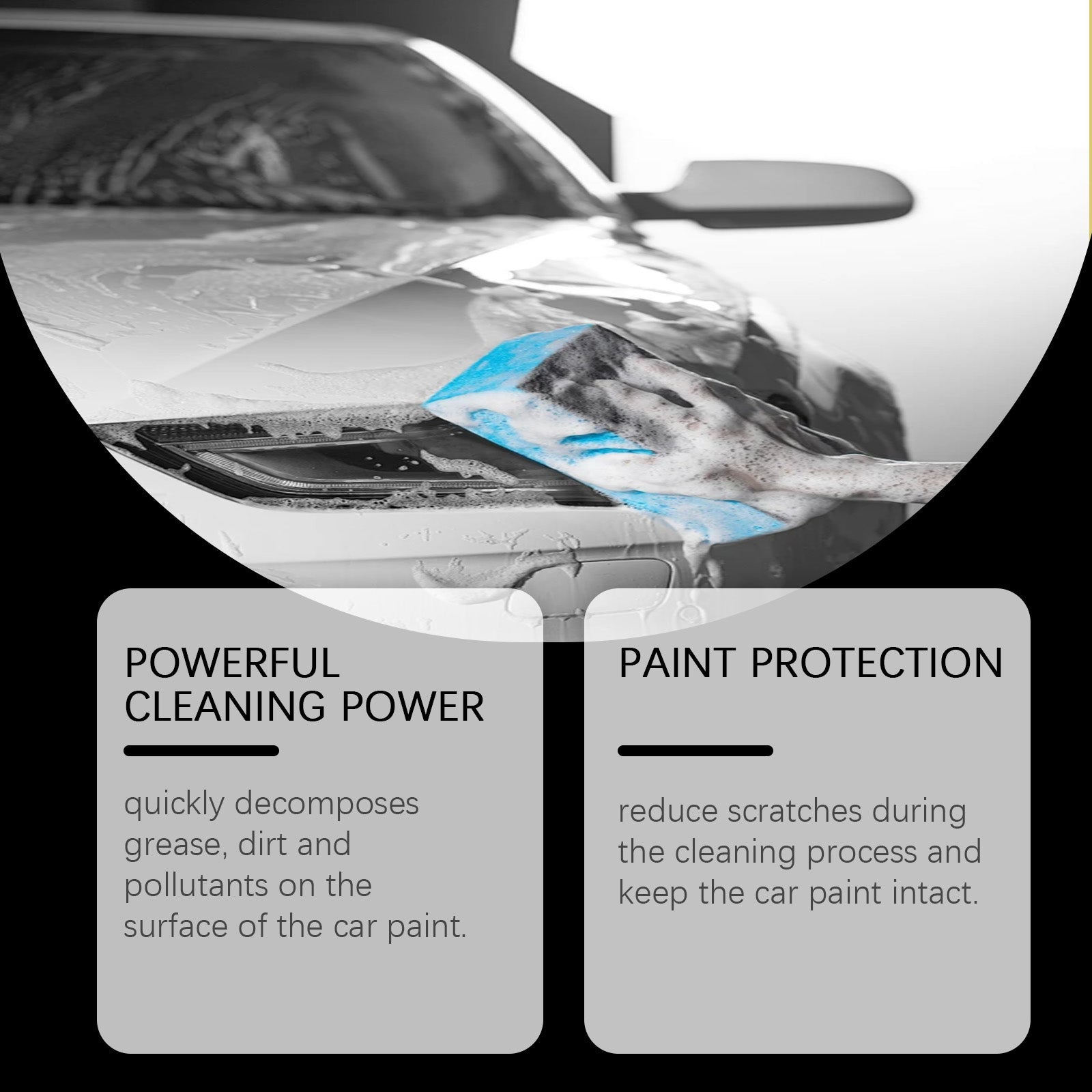 Car Cleaner Daily Maintenance, Stain Removal, Scratch Protection, Eco-Friendly Car Wash ,120ml