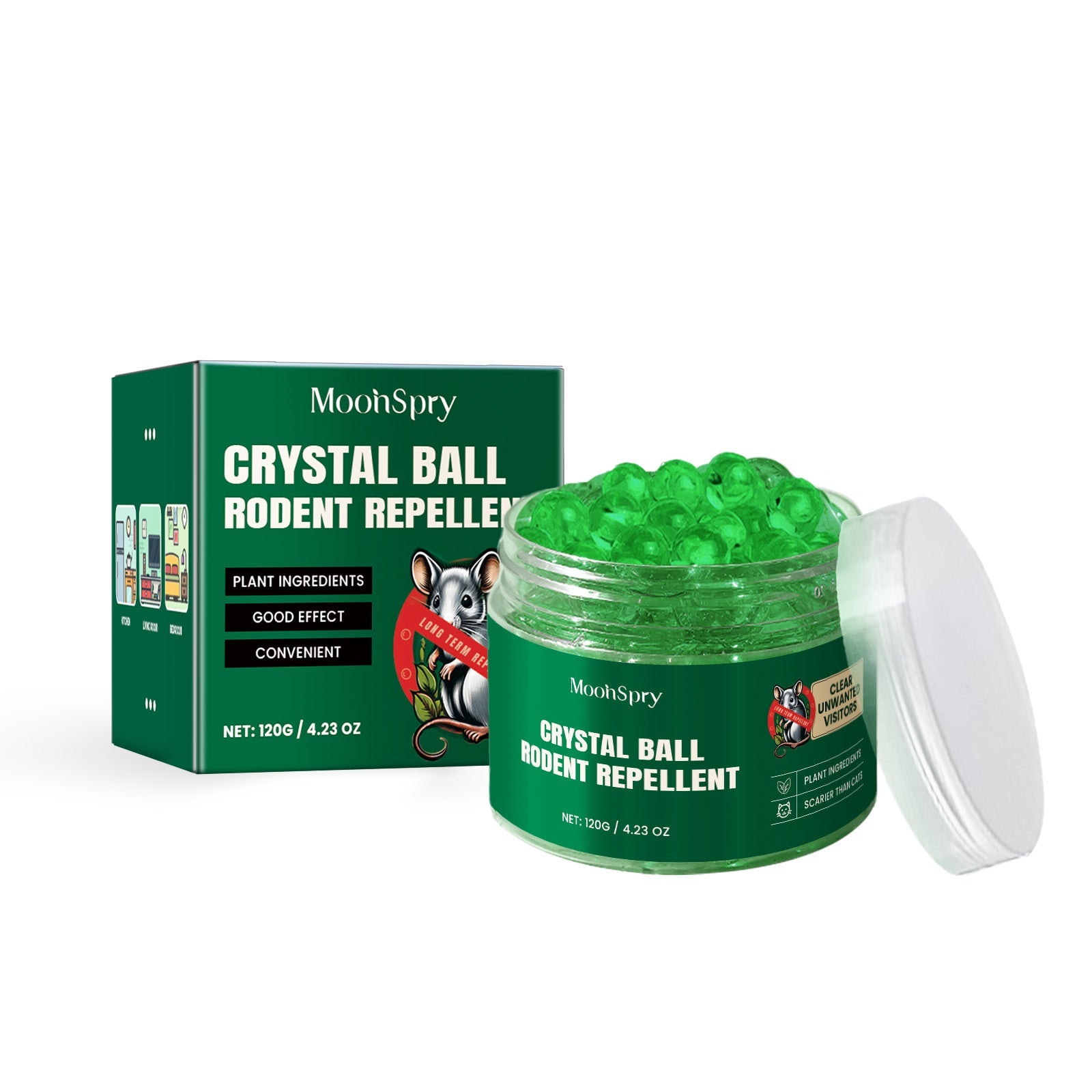 Avoidant Mouse Repellent, Natural Rodent Control, Indoor Outdoor Rat Deterrent ,120g