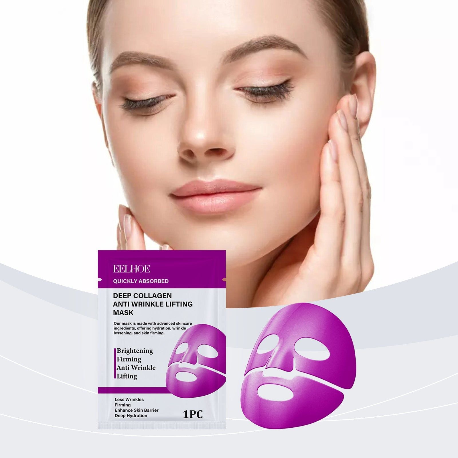 Collagen Facial Care Mask, Hydrating, Anti-Aging, Moisturizing, Youthful Skin ,1pcs