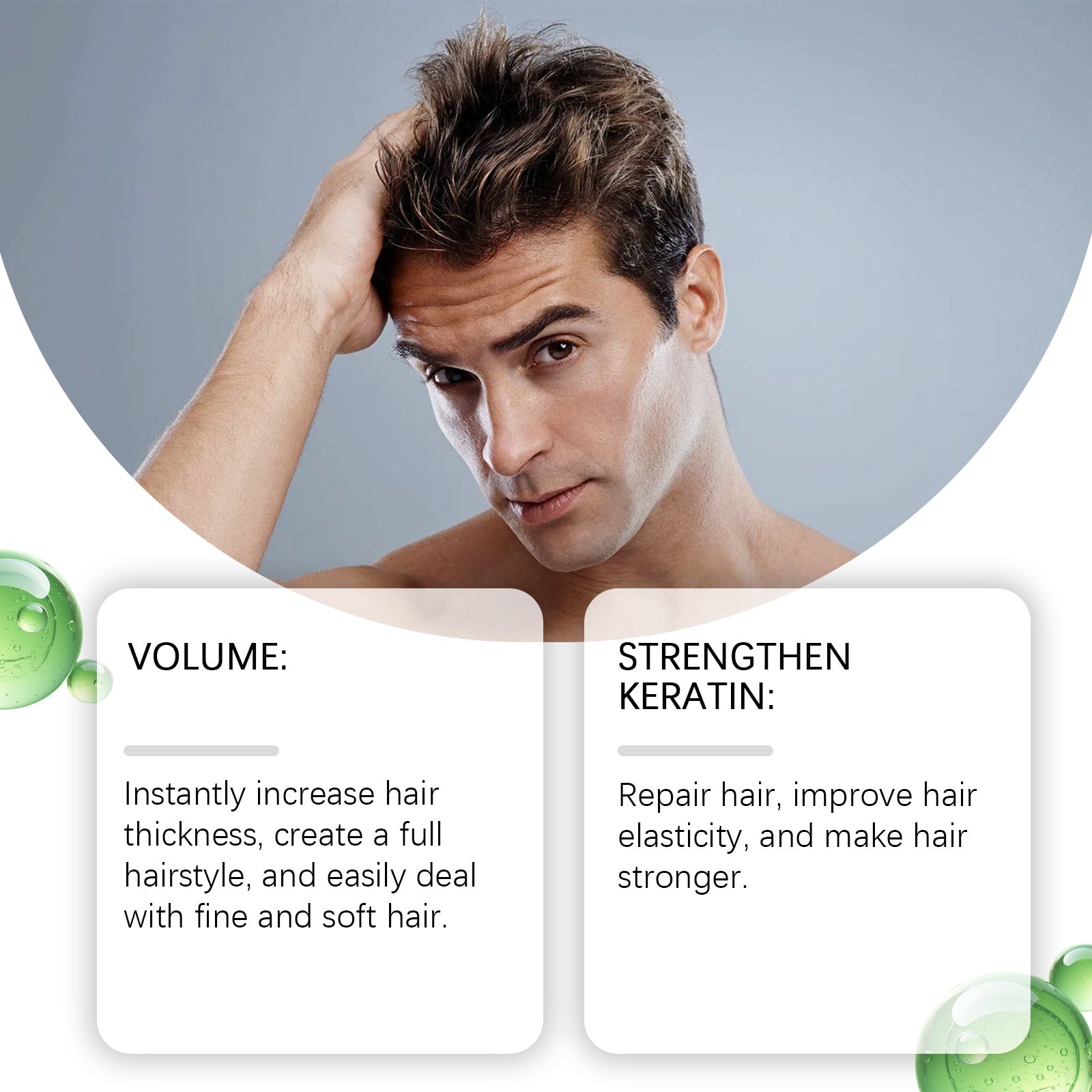 Boost Your Style with Men's Volumizing Hair Powder, Fluffy, Strong, Easy to Use ,15g