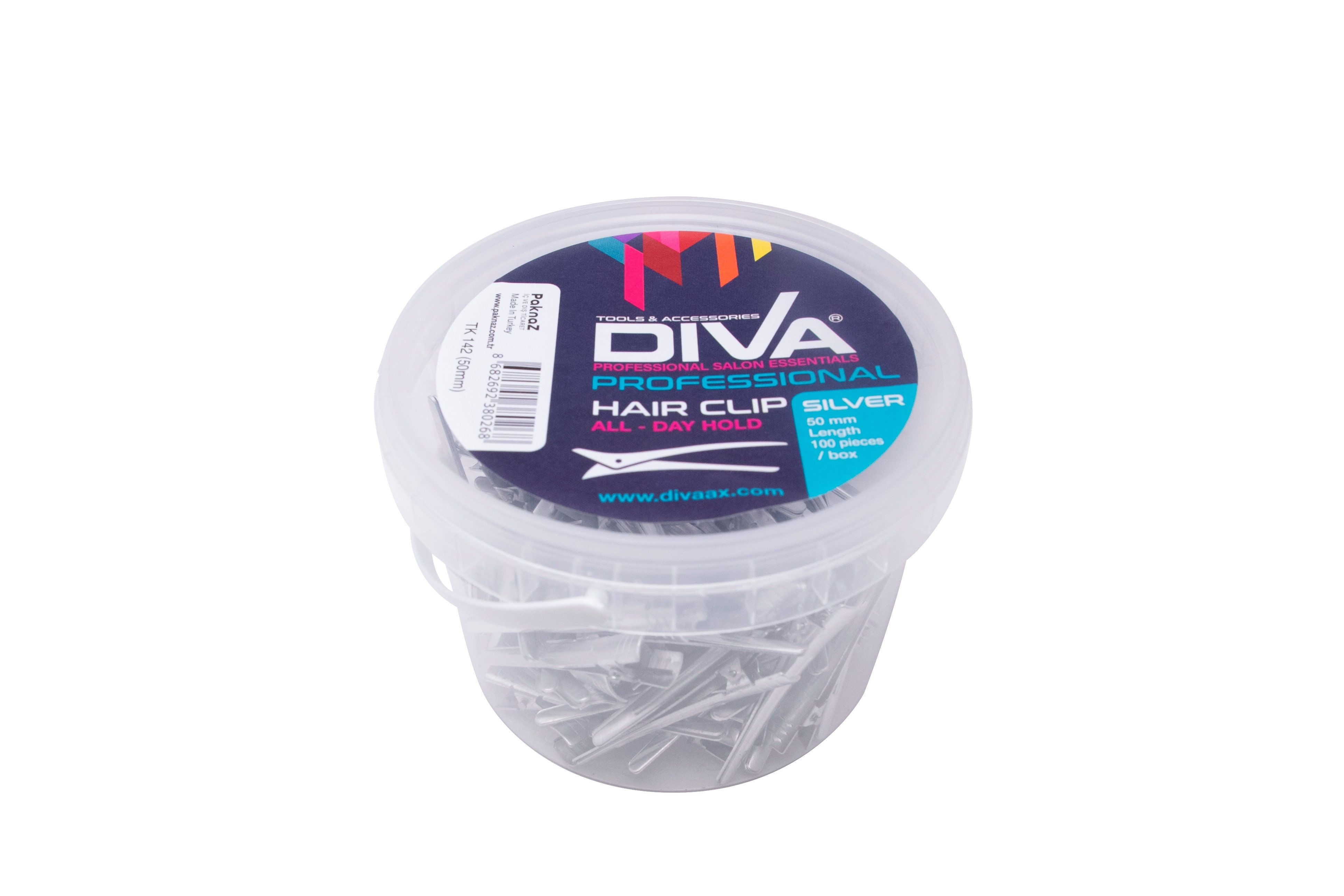 Diva Hair Clip 50mm Alum Sml Tk142, 100Pcs/Box