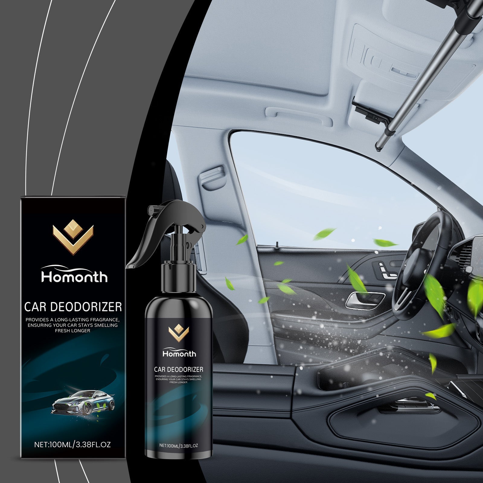 Car Deodorant, Long-Lasting Fresh Air, Eco-Friendly Car Fragrance, Easy Spray ,100ml