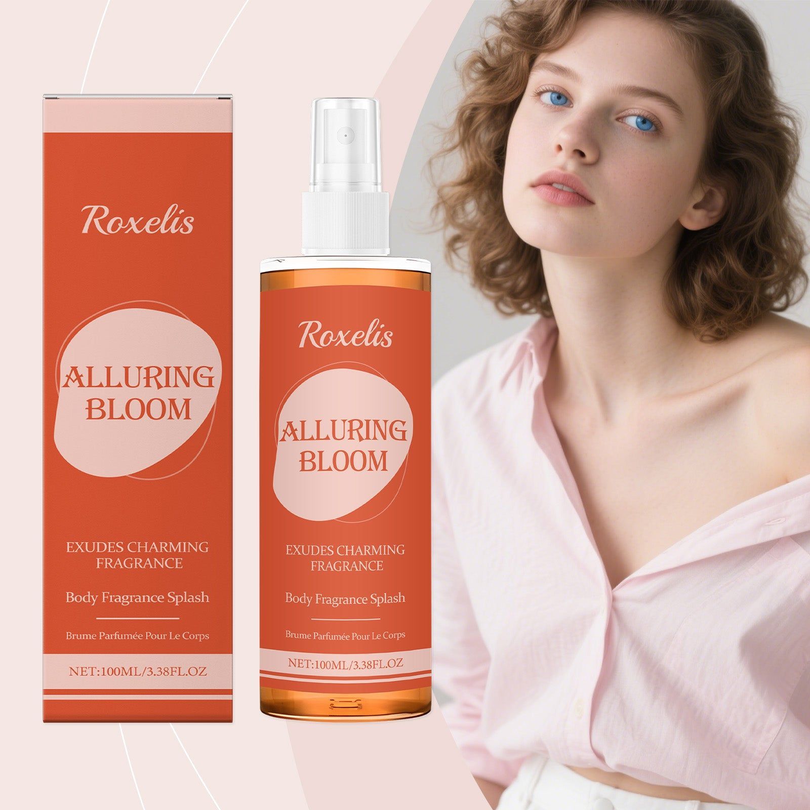 Amber Perfume Body Spray, Long-lasting, Light Mist, Elegant Fragrance ,100ml