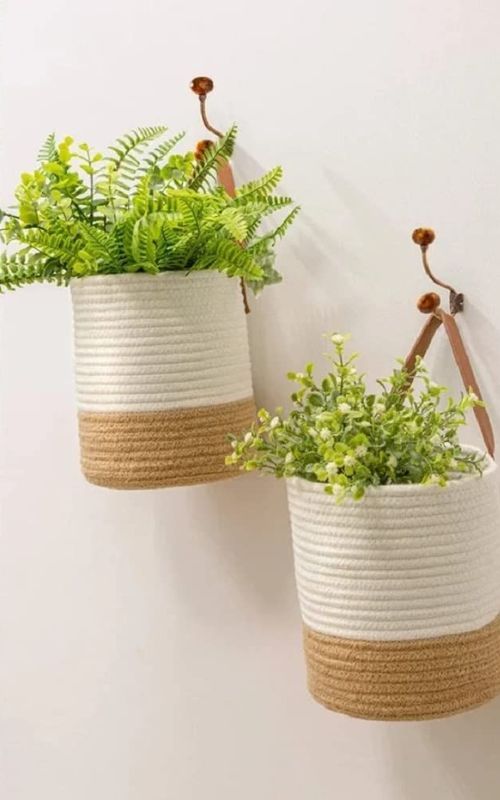 AIESY® 2pcs Modern Home Handcrafted Decor Baskets for Plantation