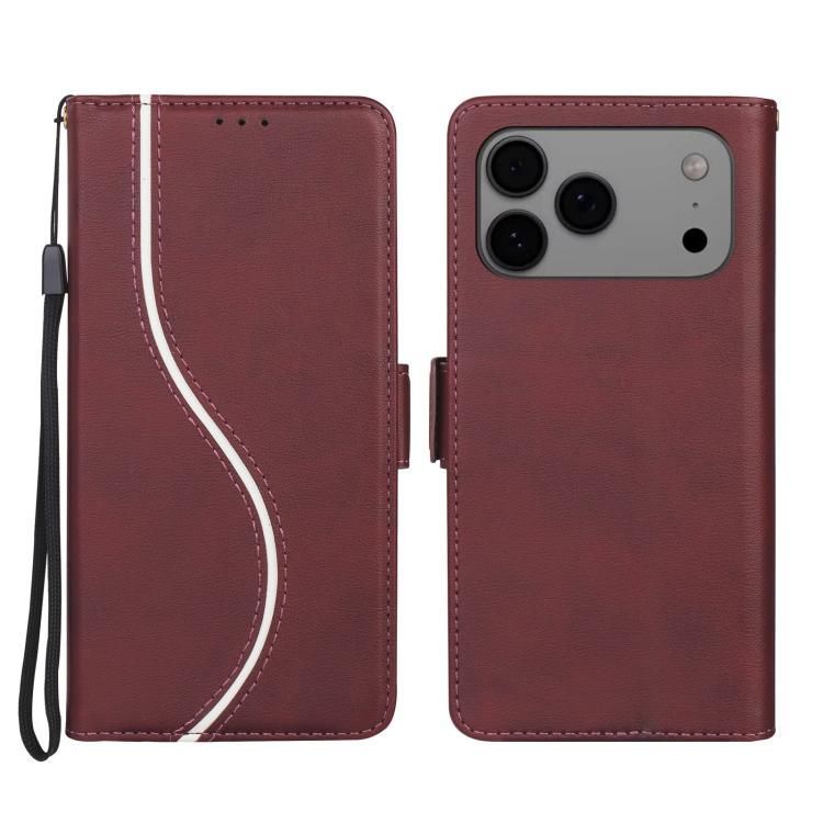 For iPhone 18 Pro Max / iPhone 17 Pro Max Side Buckle S Curve Leather Phone Case
