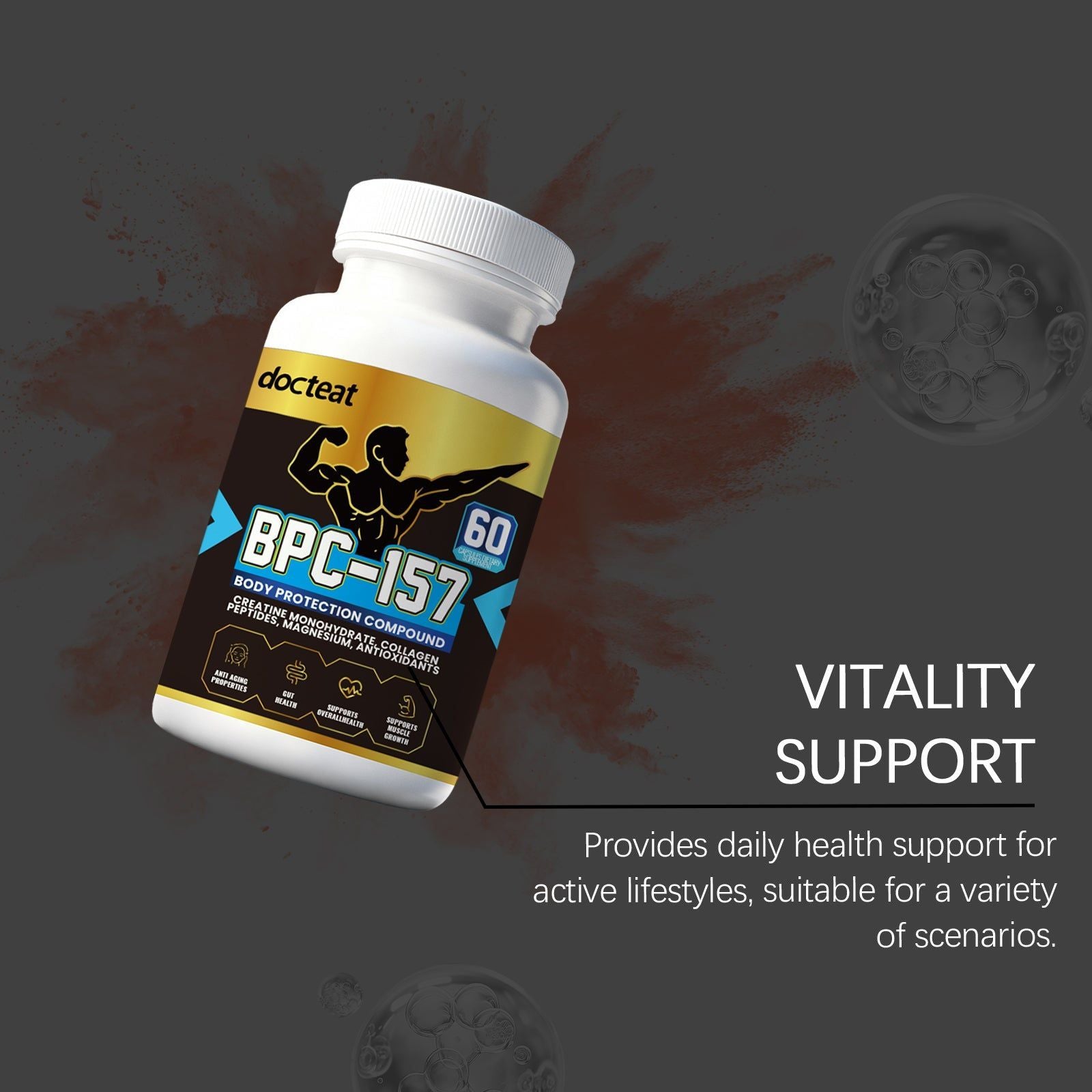 Boost Muscle Endurance, Body Care, Recovery Capsules for Active Lifestyle ,60 capsules