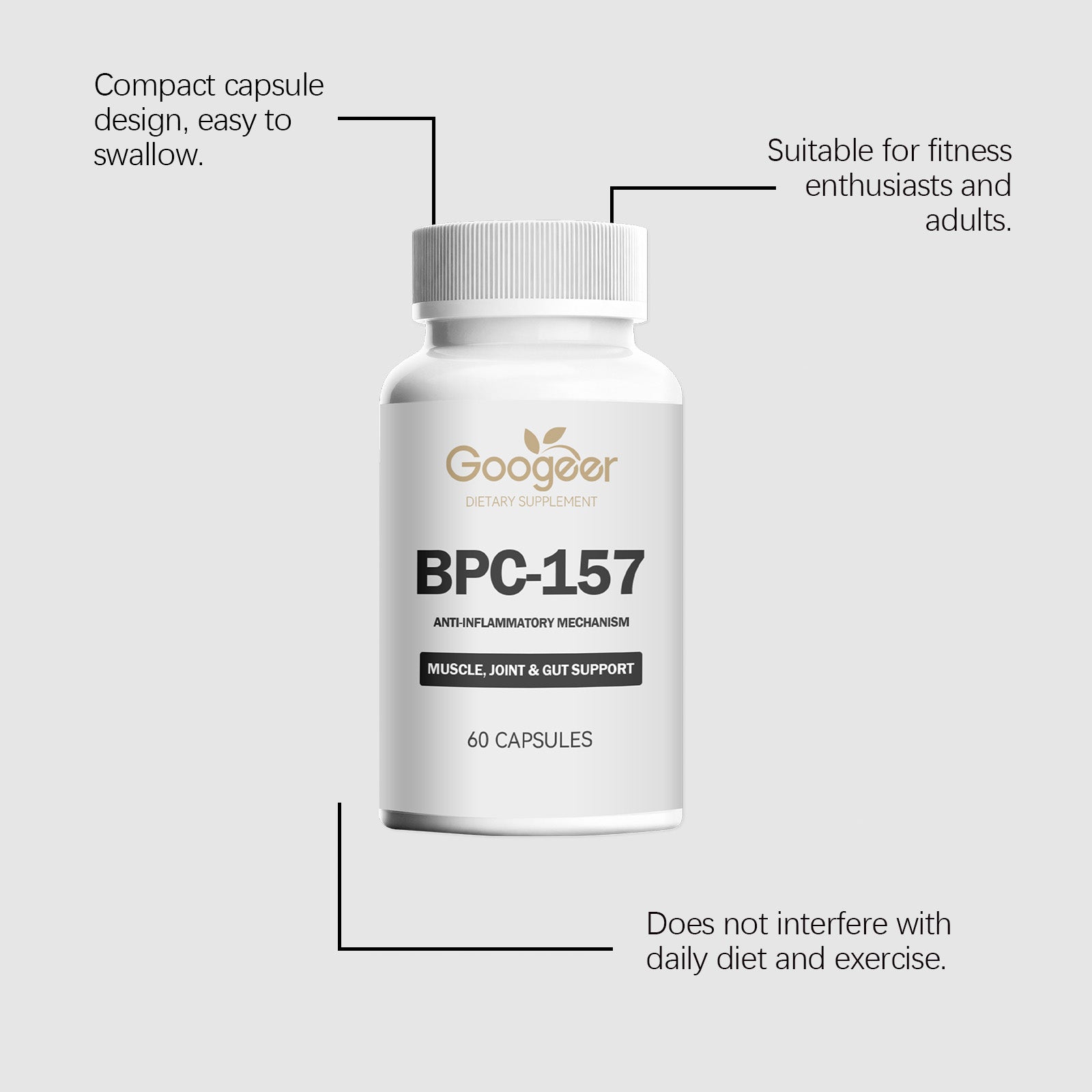 Boost Your Body Care, Support Joints, Gut, and Muscle Recovery Naturally ,60 capsules