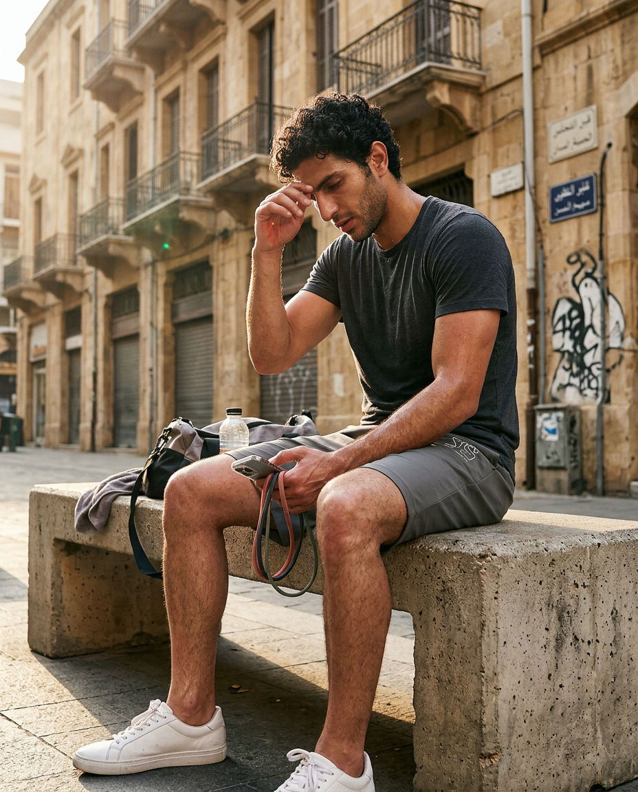 RSPR OLIVE GRAY MEN'S SHORTS No. 35