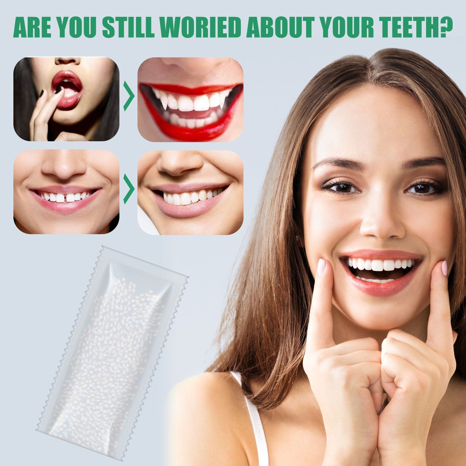 Transform Your Smile with Solid Dental Gel, Denture Modification, Whiter Teeth ,10g