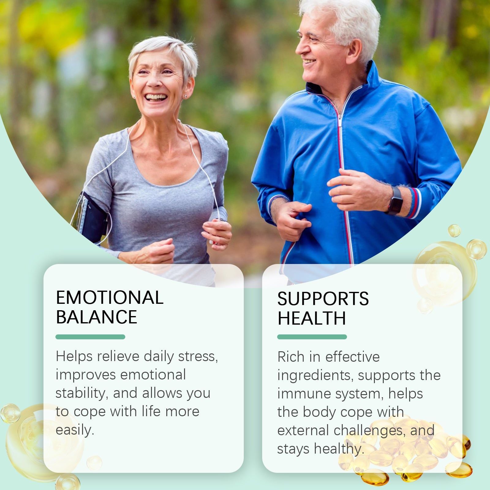 Body Care Supplement, Stress Relief, Immune Support, Daily Wellness ,120 capsules