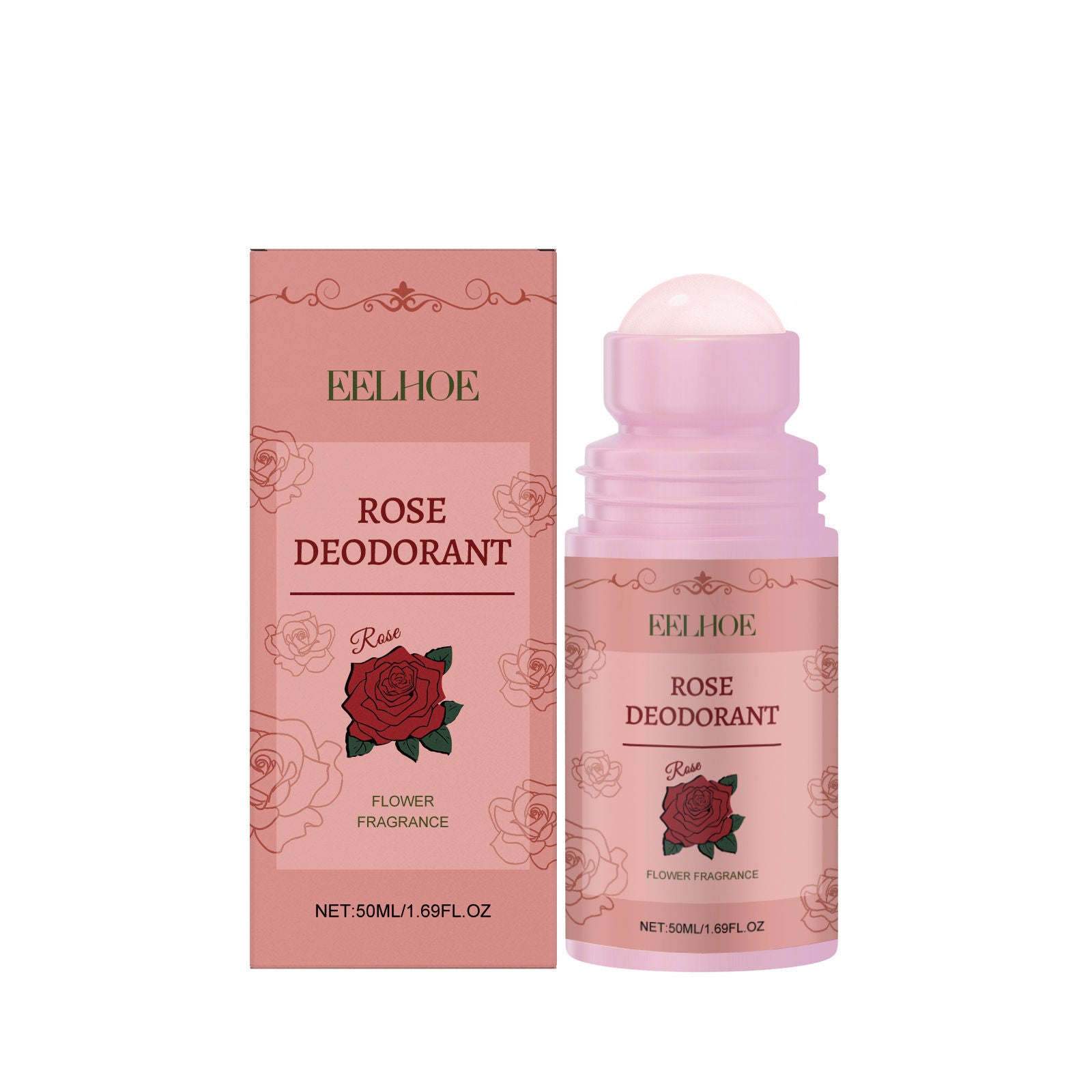 Body Care Ball, Rose Scent, Moisturizing, Dry Armpit, Natural Fragrance, Easy Application ,50ml