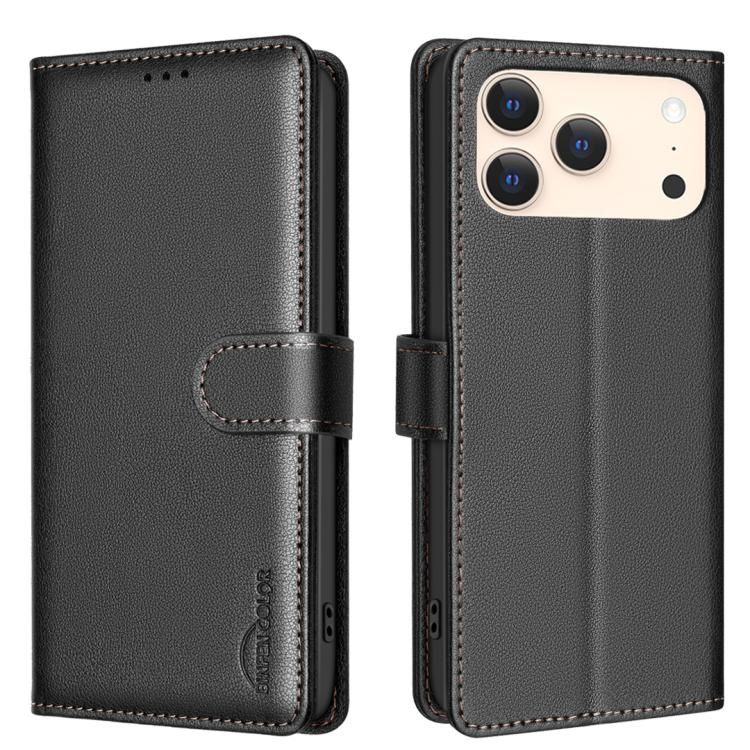 For iPhone 18 Pro Max / iPhone 17 Pro Max Litchi Texture RFID Anti-theft Leather Phone Case