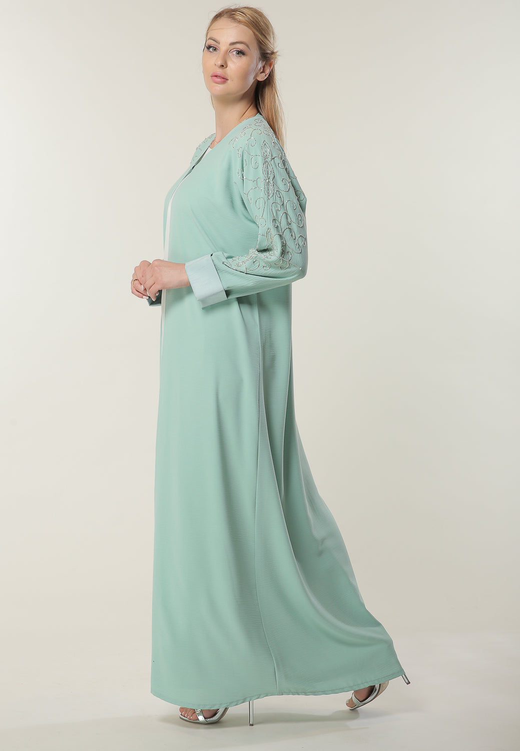 MOiSTREET Handwork Seagreen Abaya