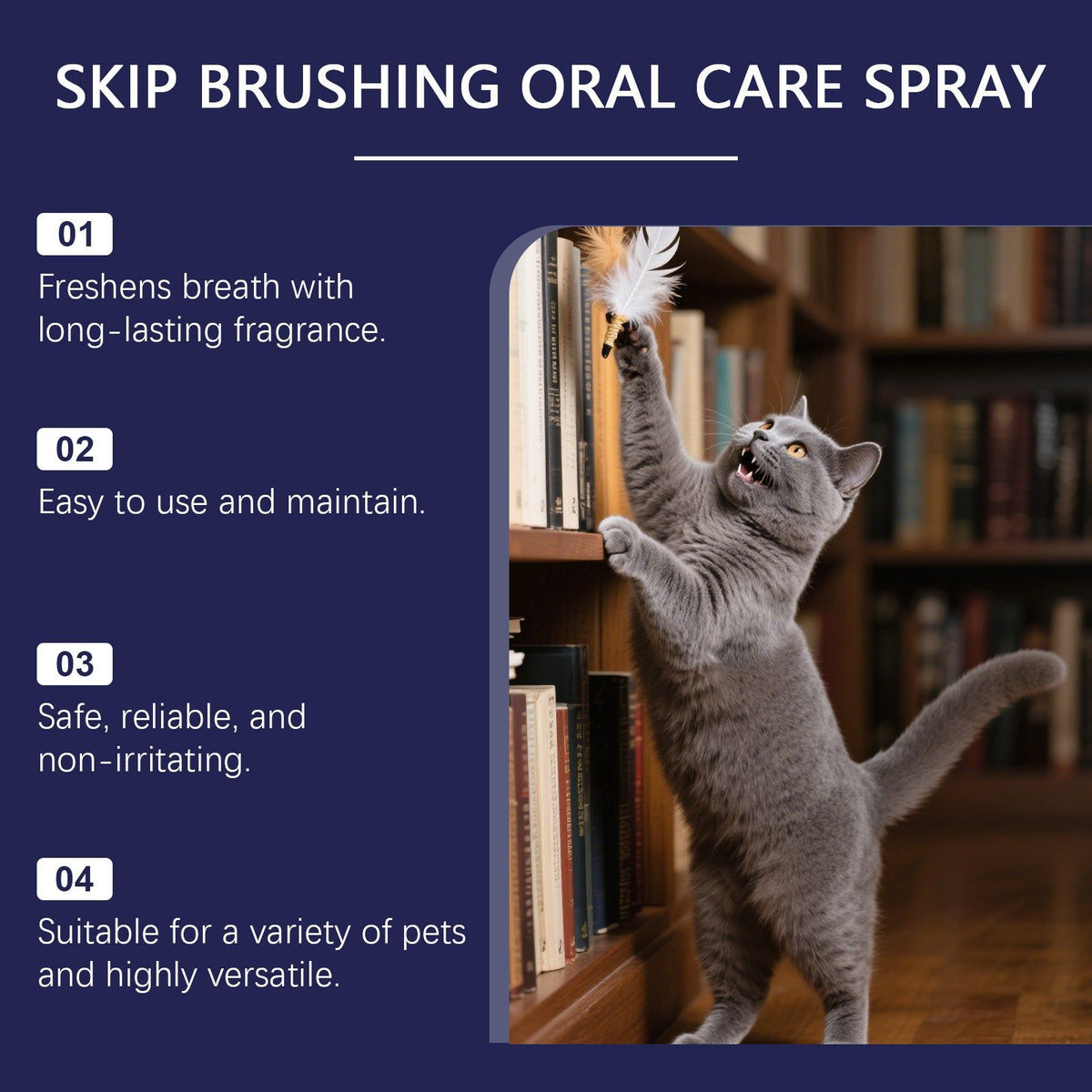 Fresh Care Pet Oral Spray, Freshens Breath, Removes Tartar, Promotes Dental Health ,100ml