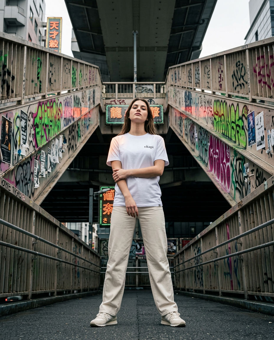 Okapi White Striped Legacy T-Shirt