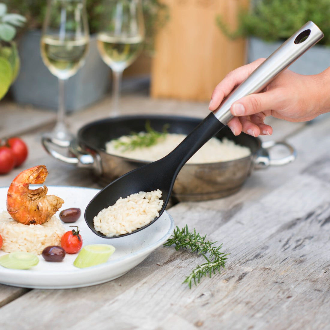 XAVAX 111424 Serving Spoon Made From Stainless Steel / Nylon, 33 cm