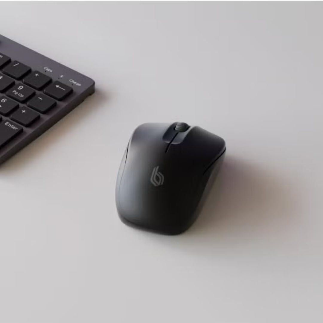 Blupebble Pebble Silent Wireless Mouse Dual Mode Bluetooth & 2.4GHz USB Receiver, Black