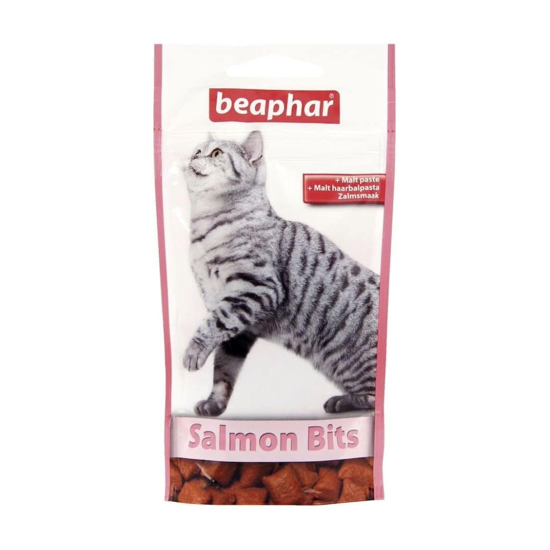 Beaphar Salmon Malt-Bits Hairball Control Cat Treats, 35gm