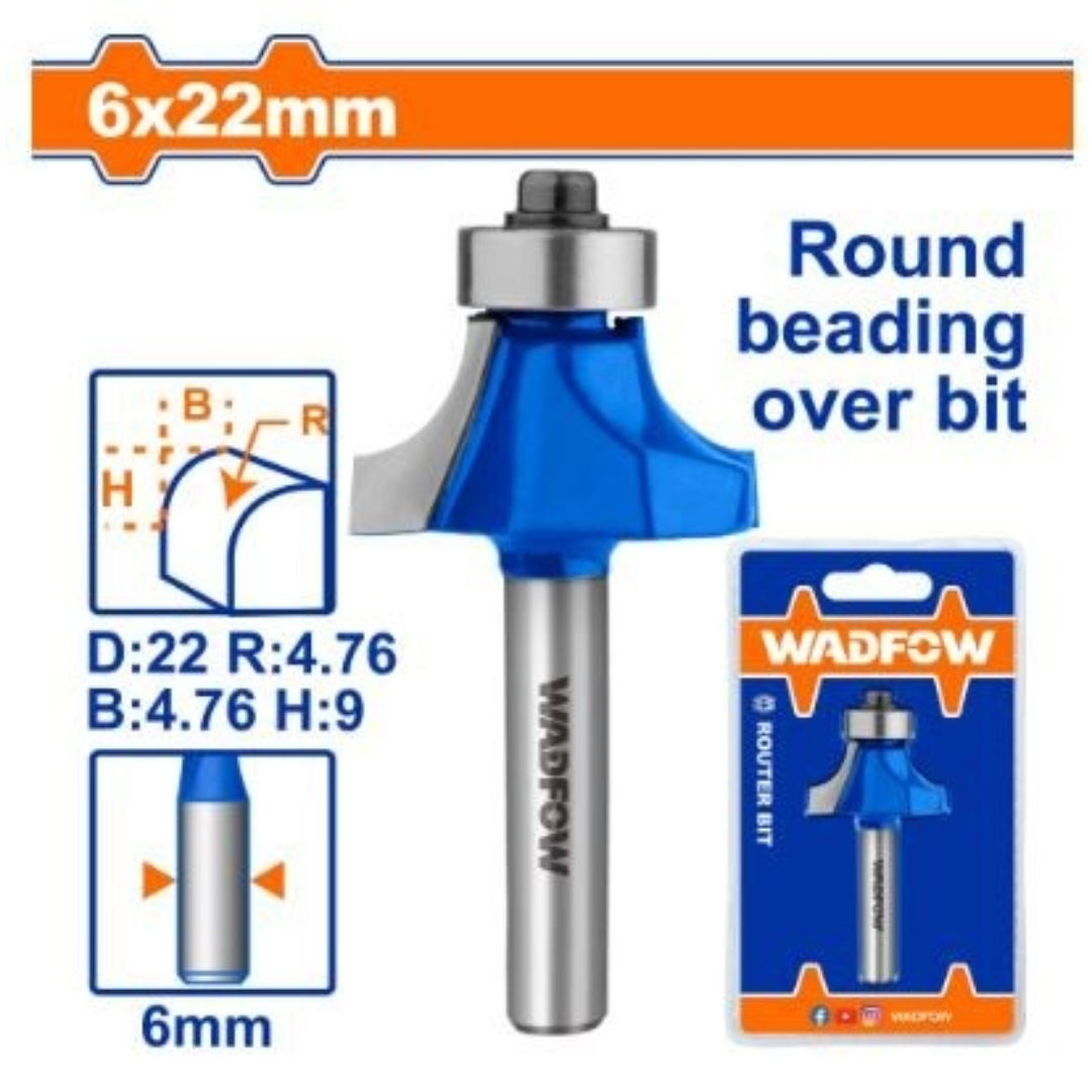 WADFOW Router Bit Corner Round, 6mm Shank