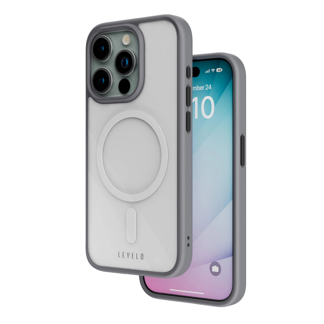 Levelo MagSafe Solo Case For iPhone 15 Pro/15 Pro Max, Clear View Technology, 3H Scratch Resistance