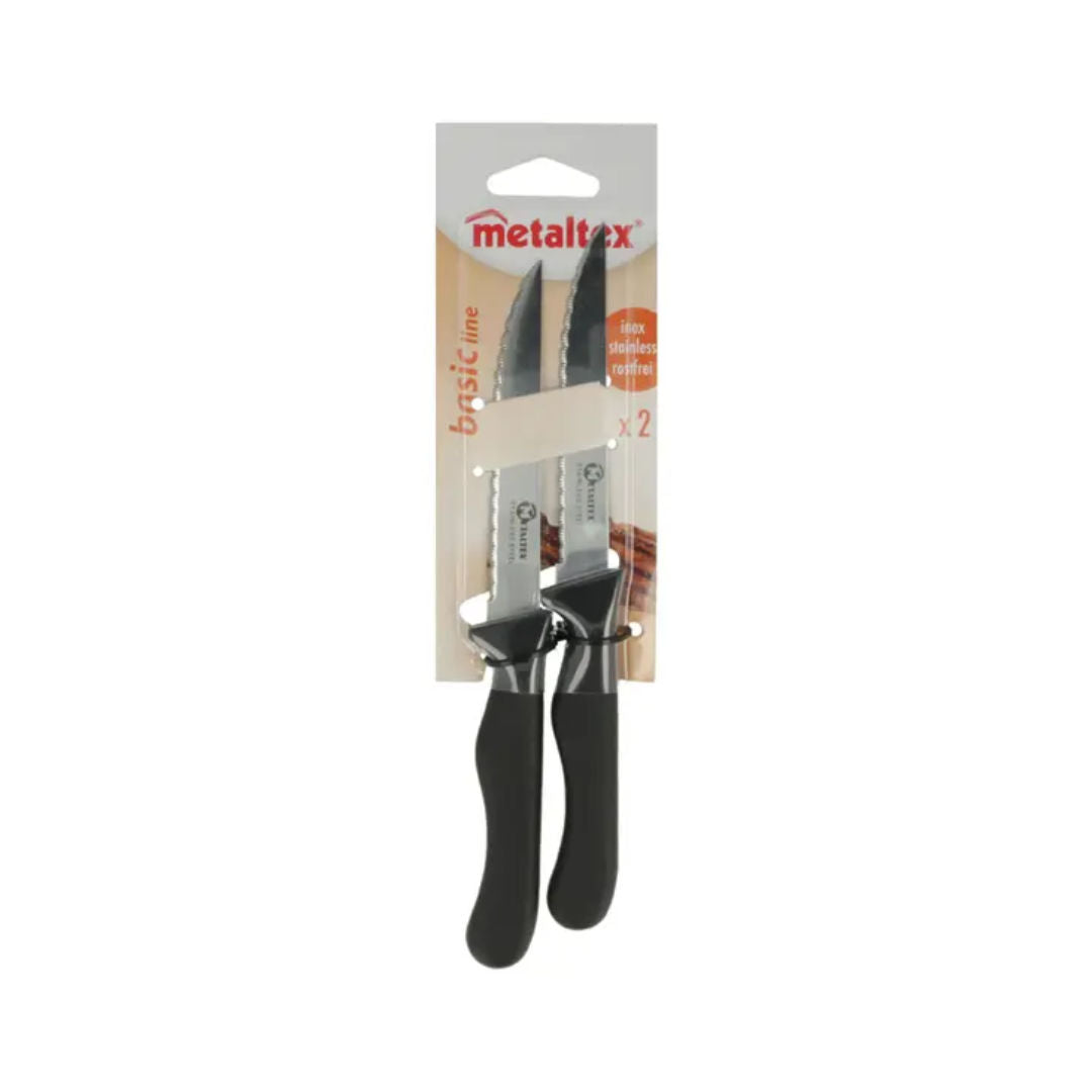 Metaltex Basic Steak Knives Set of 2, 21cm