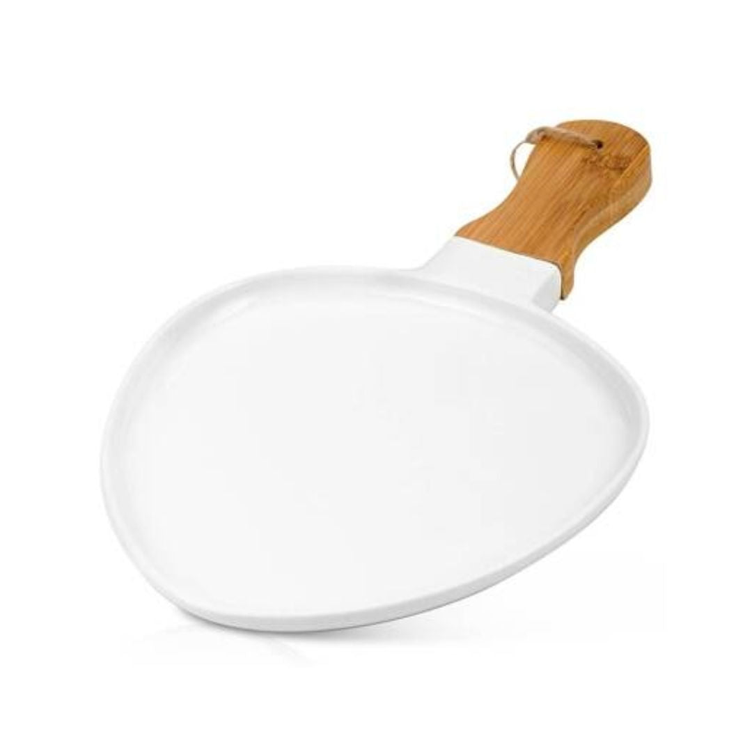 NAVA Porcelain Plate Terrestrial With Bamboo Handle, 40cm