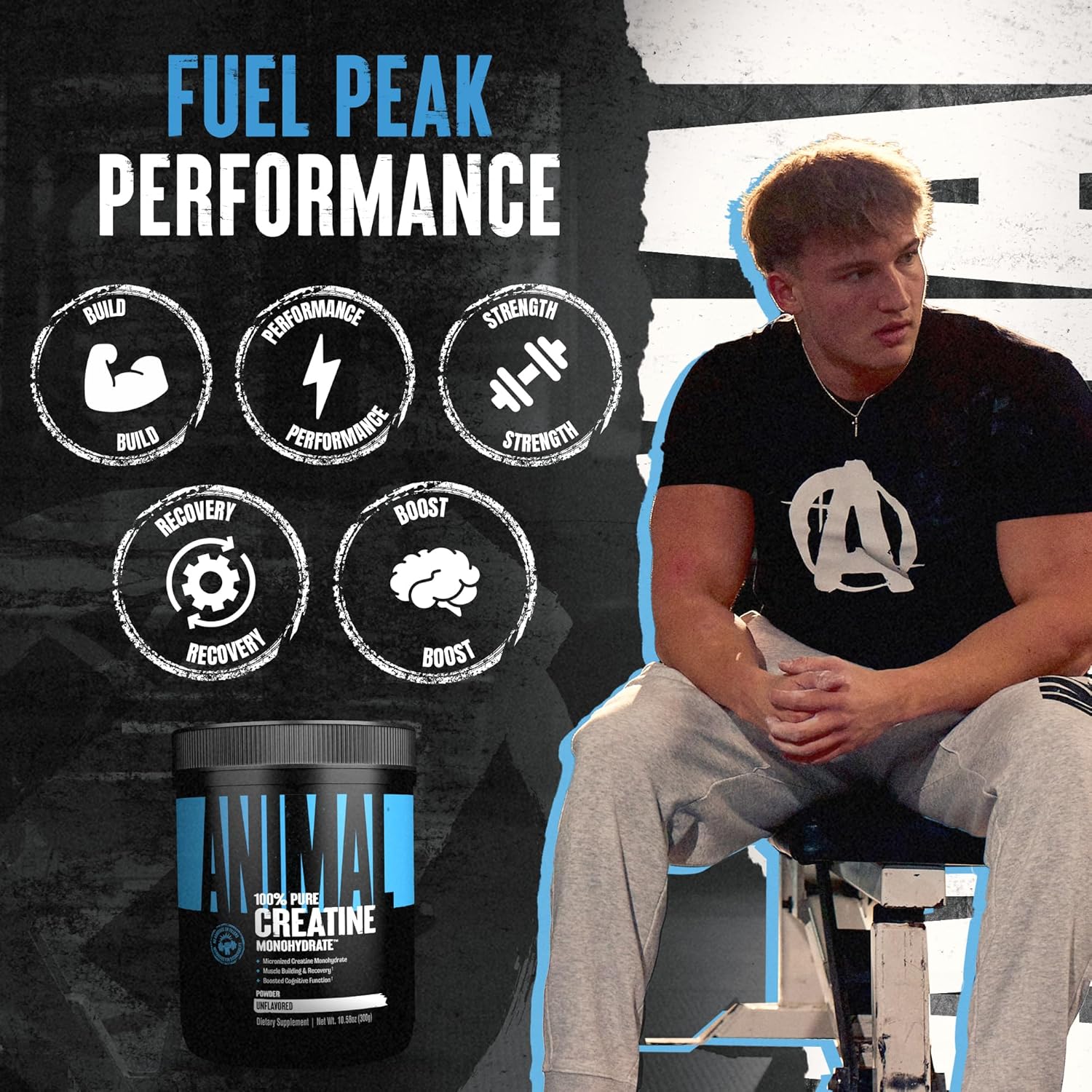 Universal Nutrition Animal Creatine Monohydrate Powder, 300gm