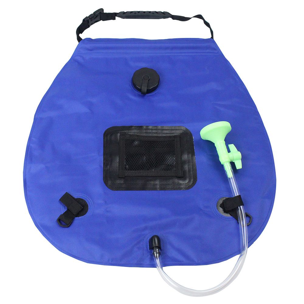 Portable 20L Solar Camping Shower Bag With Removable Hose And Shower Head