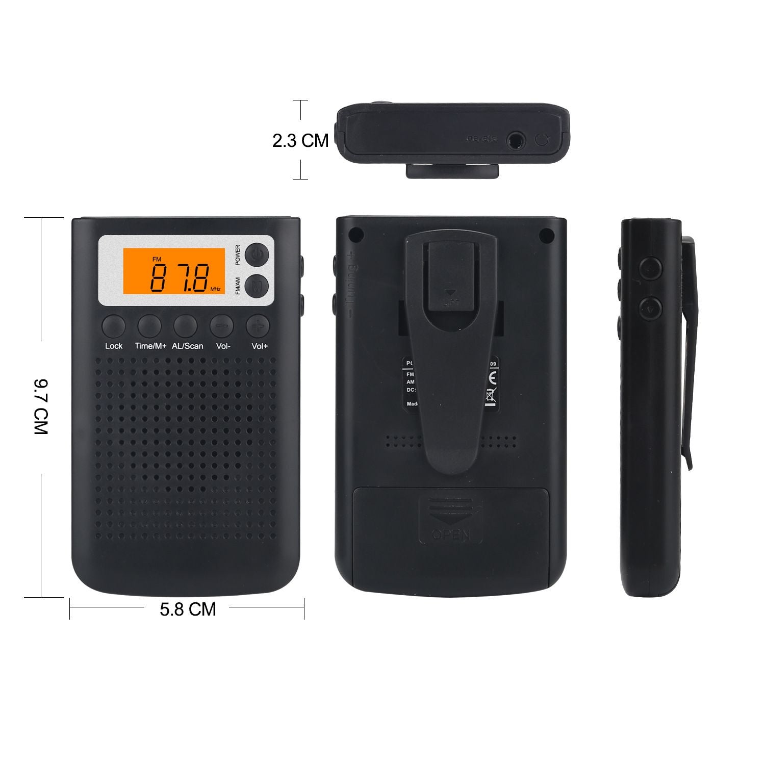 FM AM Wireless Digital Radio Mini Portable Pocket Radio Electric With Speaker
