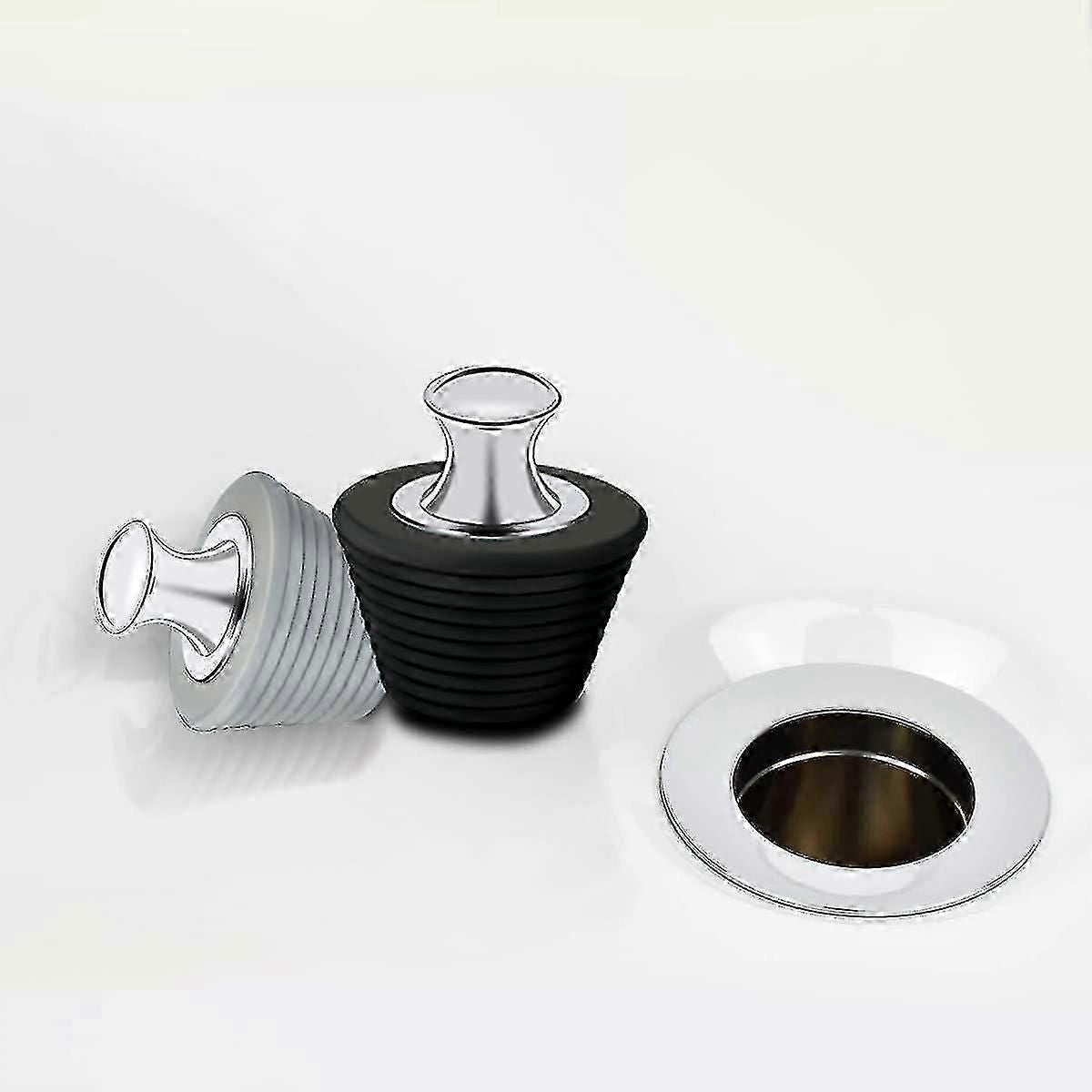 2 Pack Bathtub Drain Stopper With Silicone and Stainless Steel
