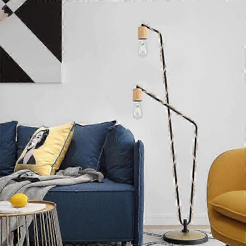 Plug In Lamp Socket With Hemp Rope Cable Industrial Light