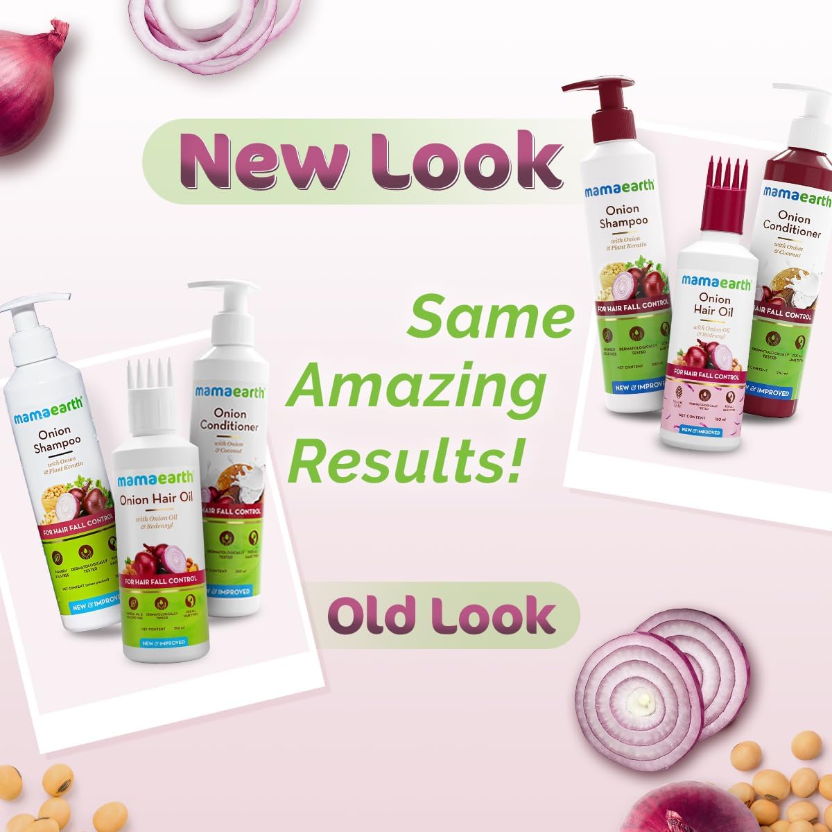 Mamaearth Anti Hair Fall Spa Kit with Onion Extract - 150ml Oil, 250ml Shampoo & Conditioner