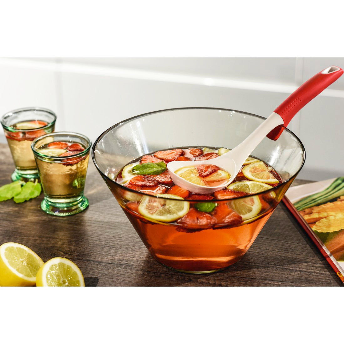 XAVAX 111567 Ladle, made of nylon, 30 cm, red/white