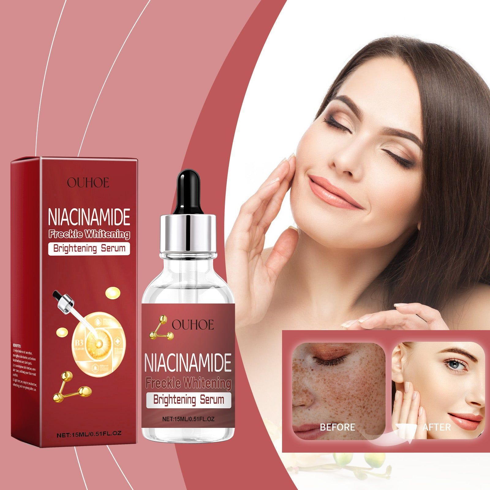 Revitalize Aging Skin with Freckle Brightening Serum, Youthful Glow, Skin Firming ,15ml