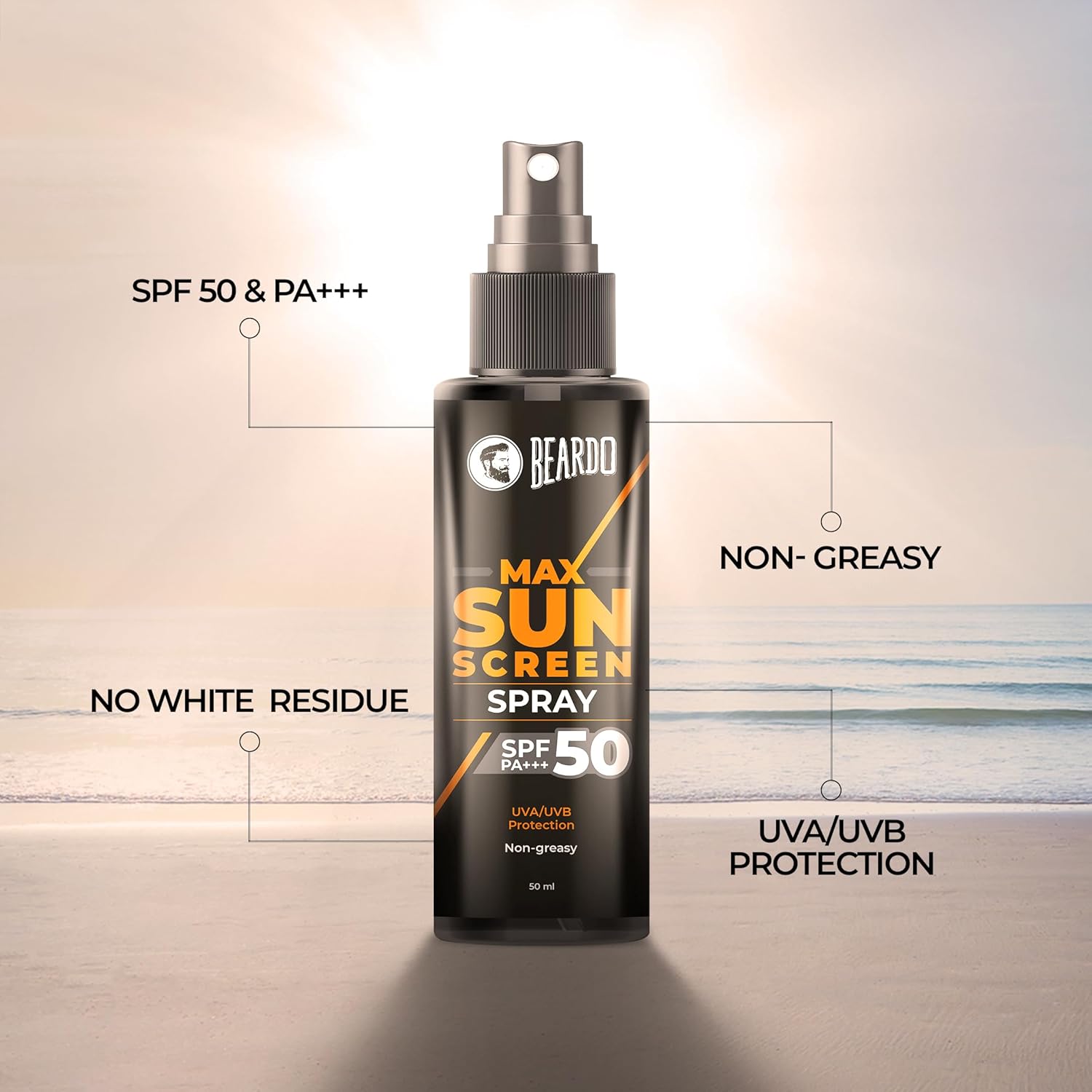 Beardo Max Sunscreen Spray SPF50 50ml