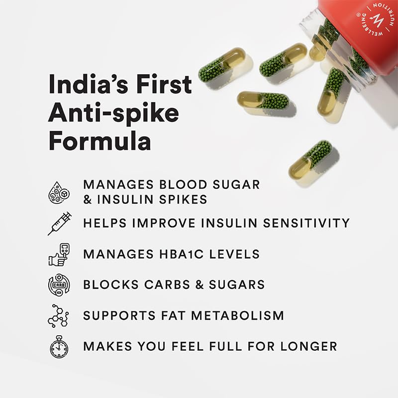 Wellbeing Nutrition Slow Diabetes Care with Clinically Proven Reducose®, Gudmar, Bilberry, Banaba 60 Veg Capsules