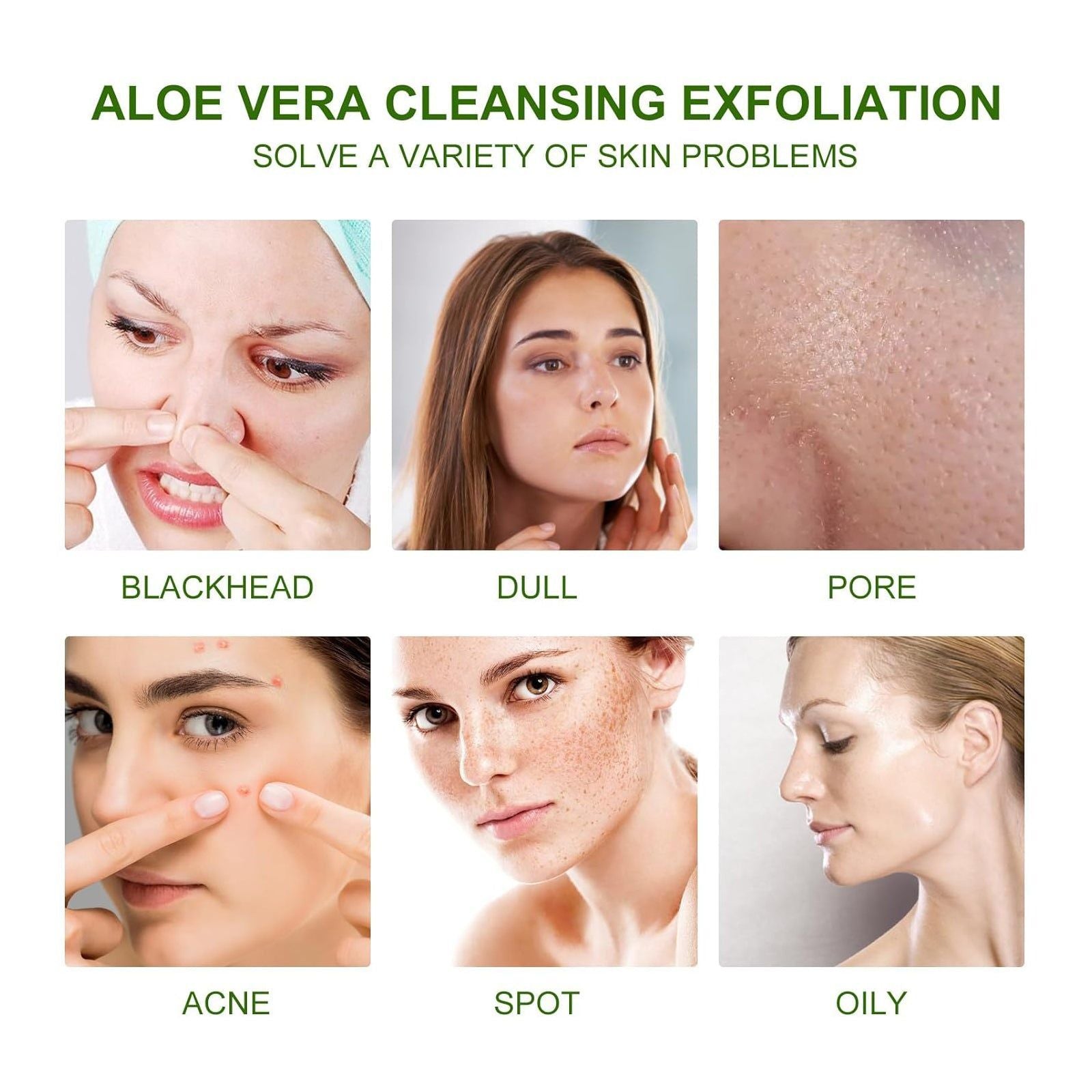 Aloe Vera Body Exfoliation Scrub for Deep Cleansing, Brightening, Acne Marks ,100g