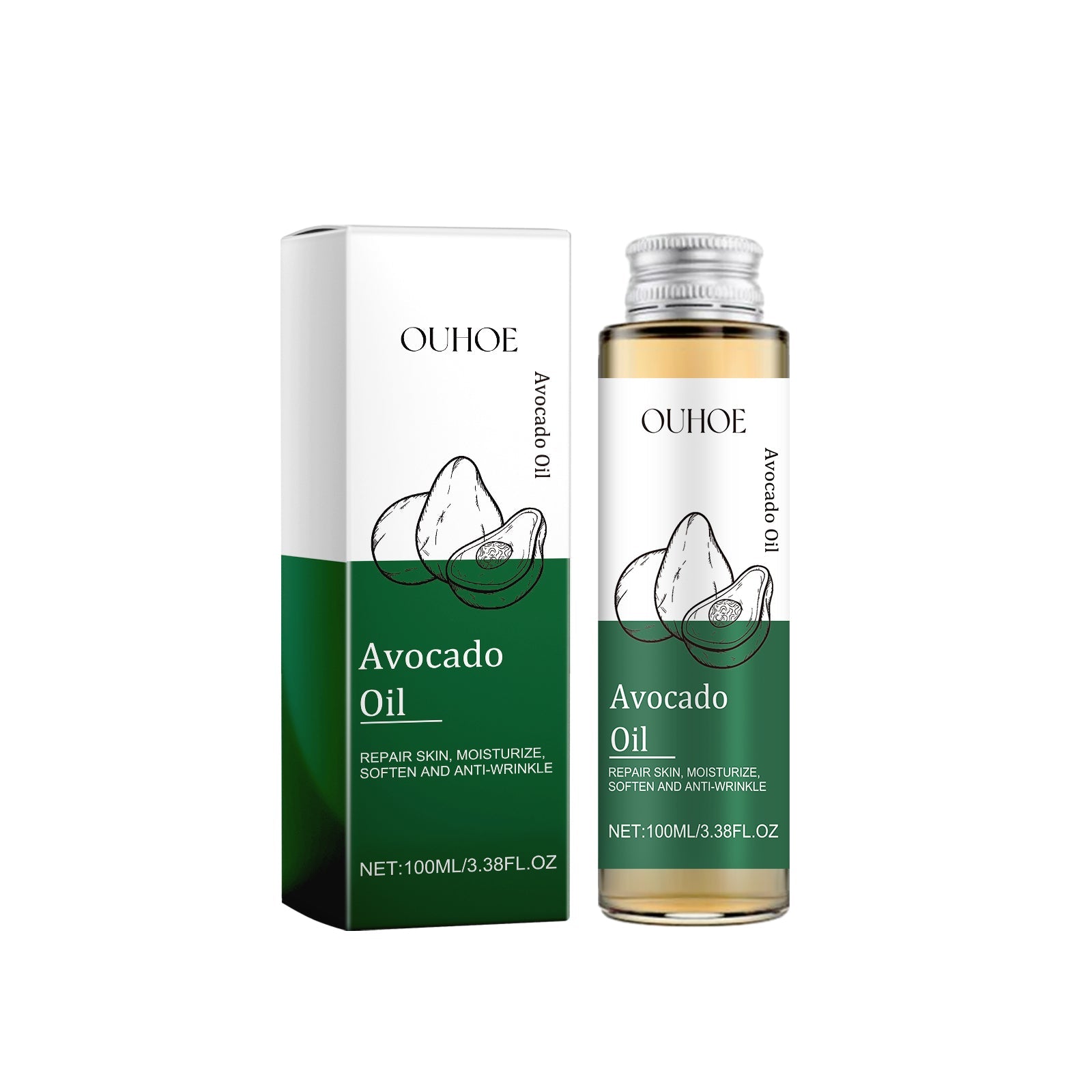 Avocado Oil Body Massage Treatment for Skin Whitening, Hair Nourishment, Deep Moisturization ,100ml