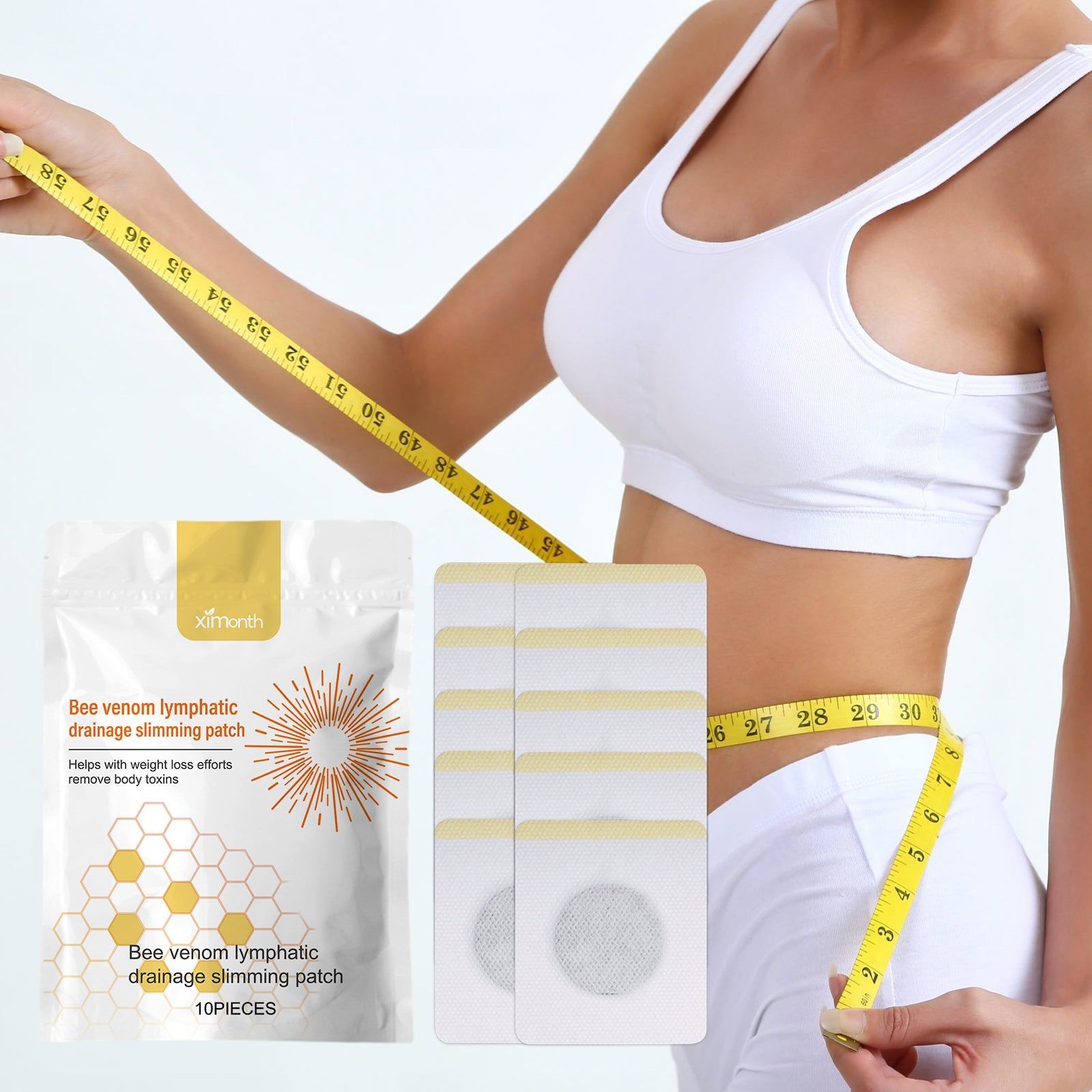 Bee Venom Slimming Toning Patch, Fast Fat Loss, Body Shaping, Lymph Care ,10pcs