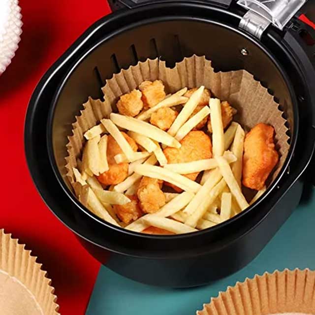 Air Fryer Parchment Paper - 50 Sheets (20x4.5cm) for Easy Cooking & Clean-Up, Non-Stick & Heat Resistant