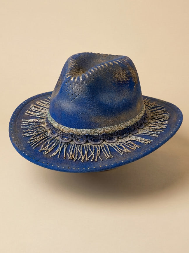 By Carmenzo indigo Crown Hat