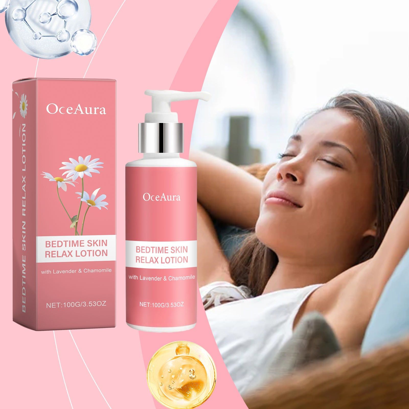 Bedtime Lotion, Deeply Hydrating, Moisturizing, Relaxing Sleep Aid ,100g
