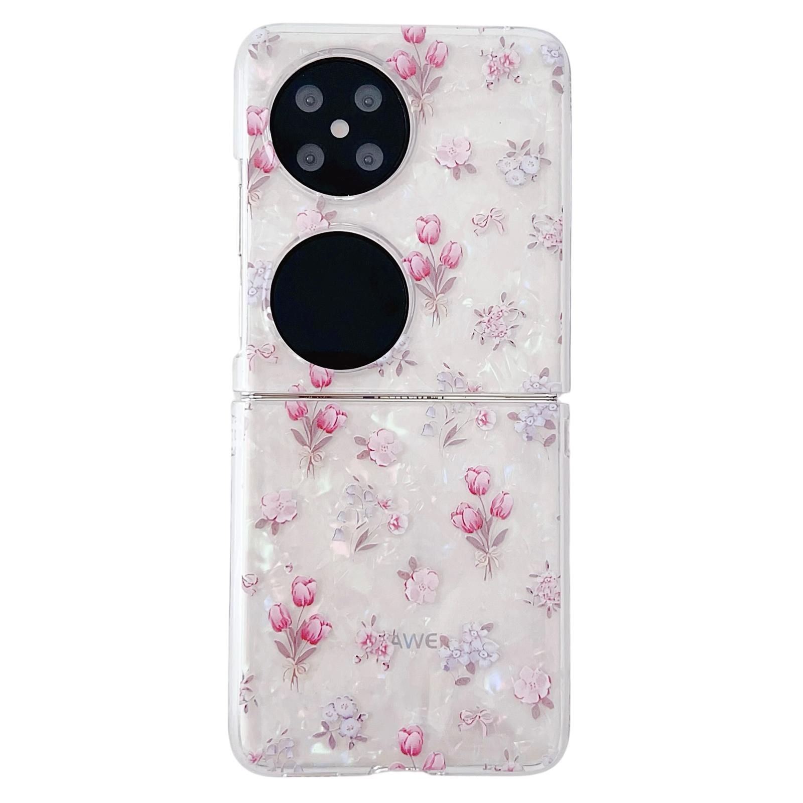 Flower Pattern PC Case For Huawei Pocket 2