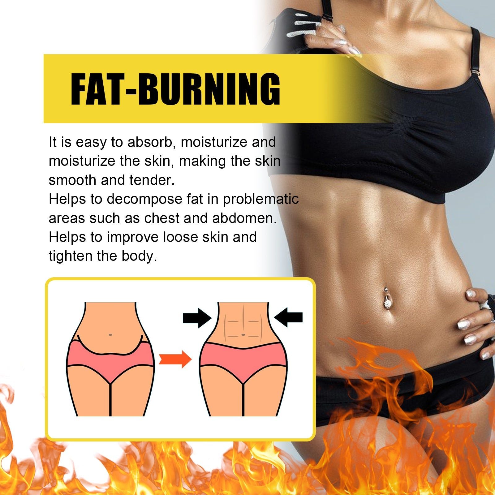 Boost Abdominal Heat and Tightness, Enhance Perspiration with Body Care Cream ,40g